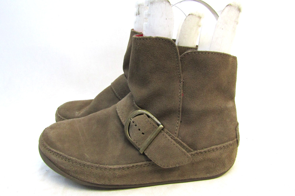 fitflop Womens Size 7 M Brown Suede Buckle Ankle Boots Bootie